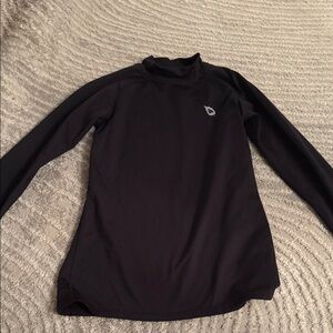 Black Long Sleeve Top with Logo